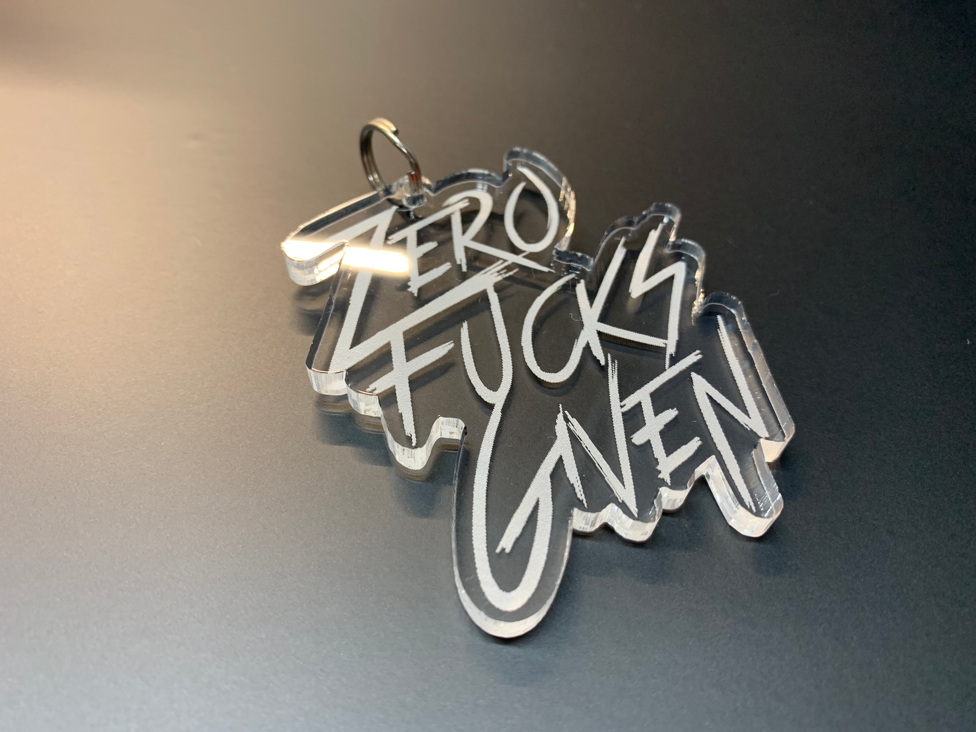 Zero Fucks Given Keyring image 0