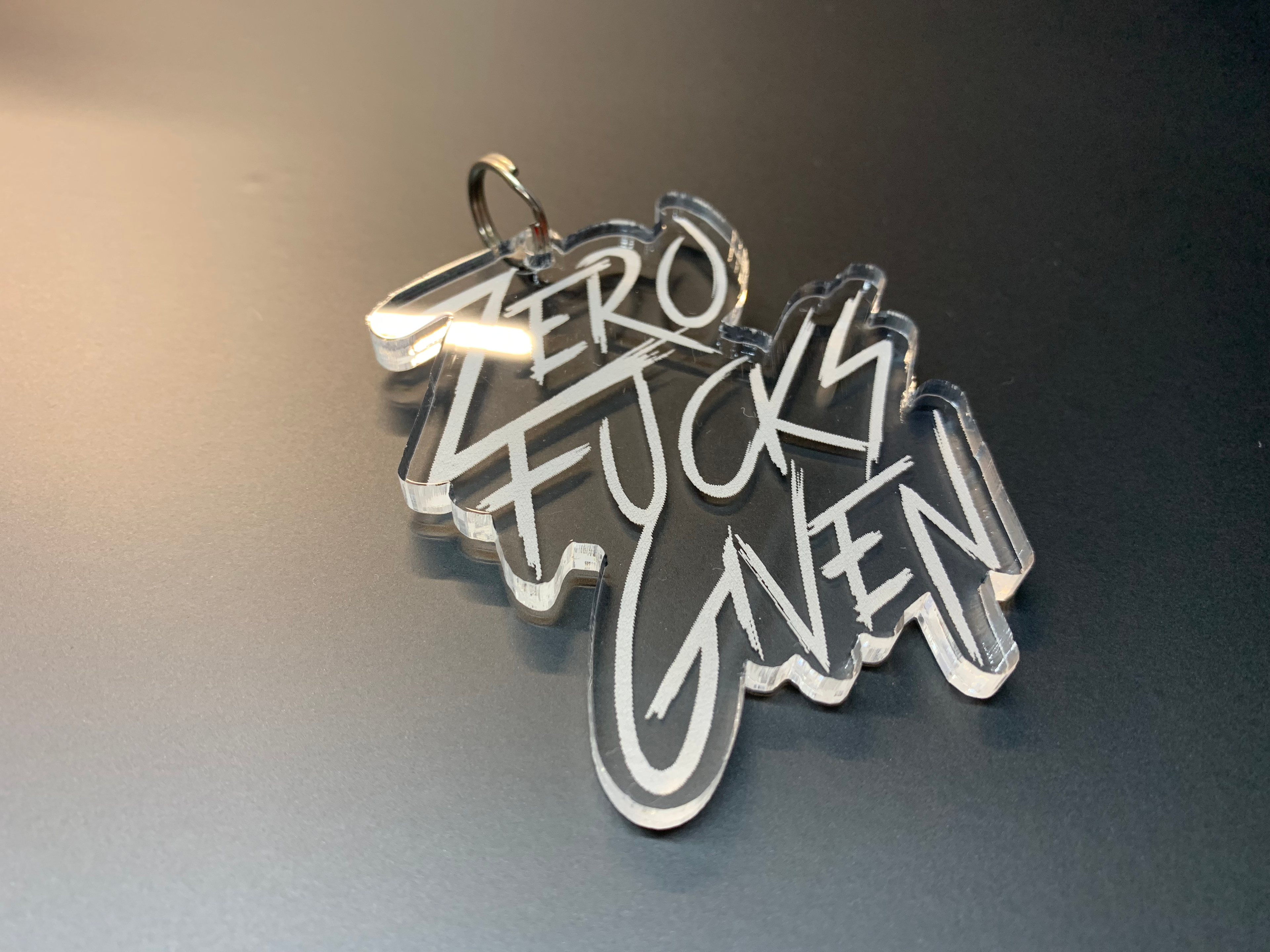 Zero Fucks Given Keyring image 0