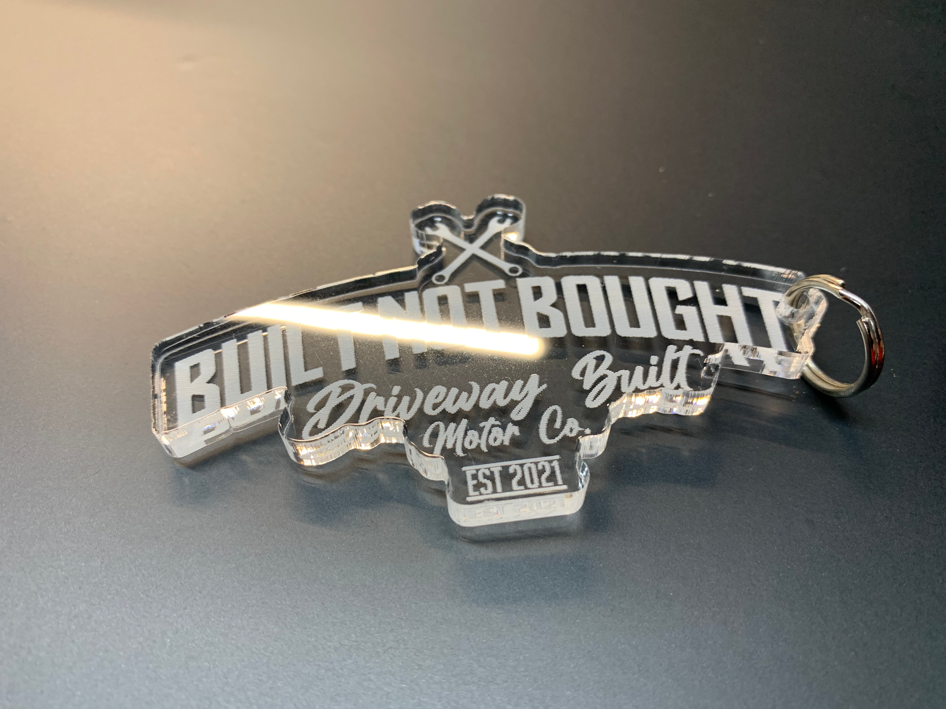 Built Not Bought Keyring image 0