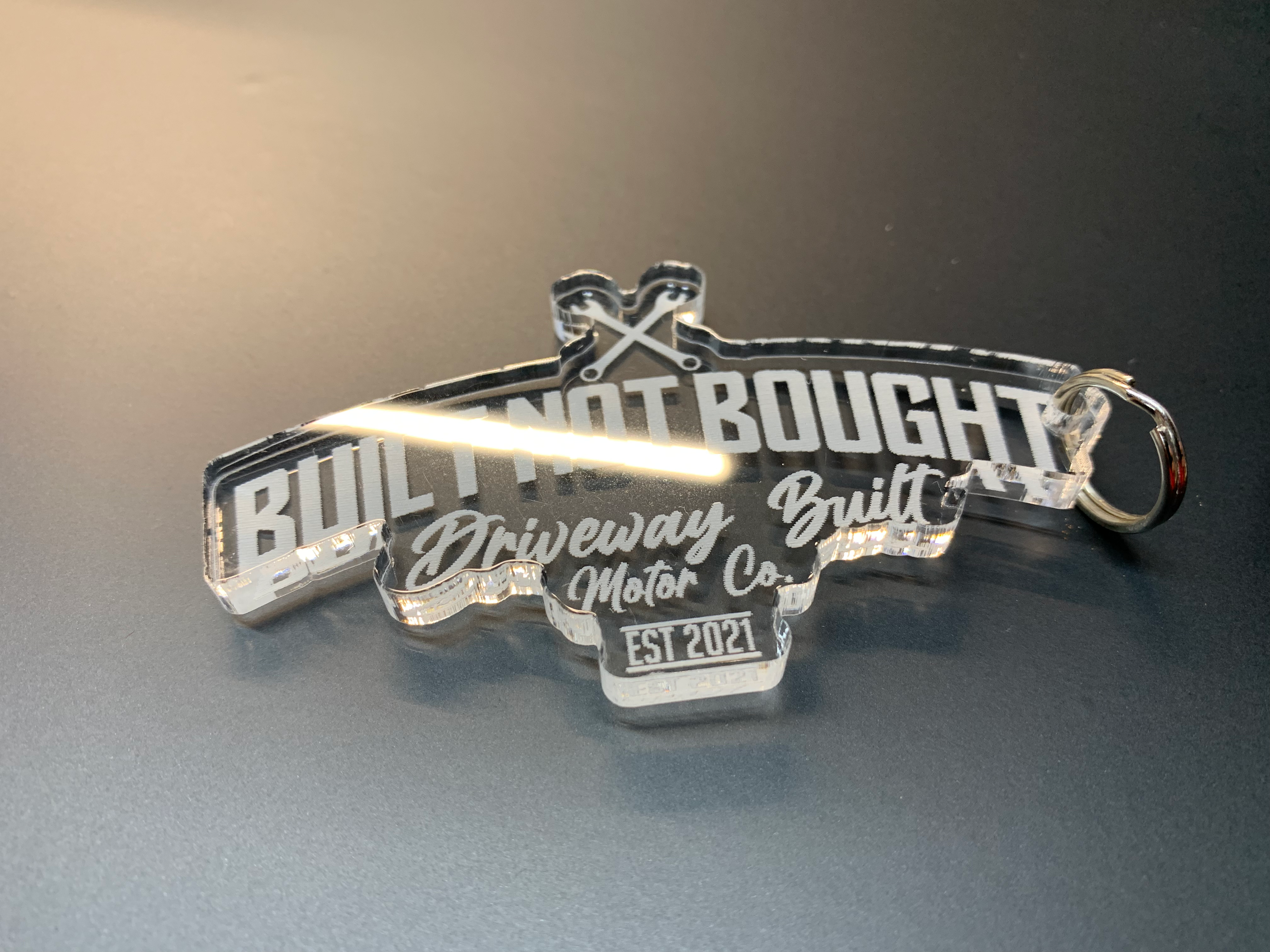 Built Not Bought Keyring image 0