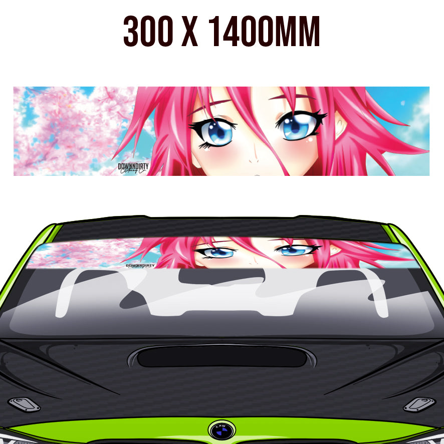 Anime Pink Hair Windowband / Sunstrip image 0