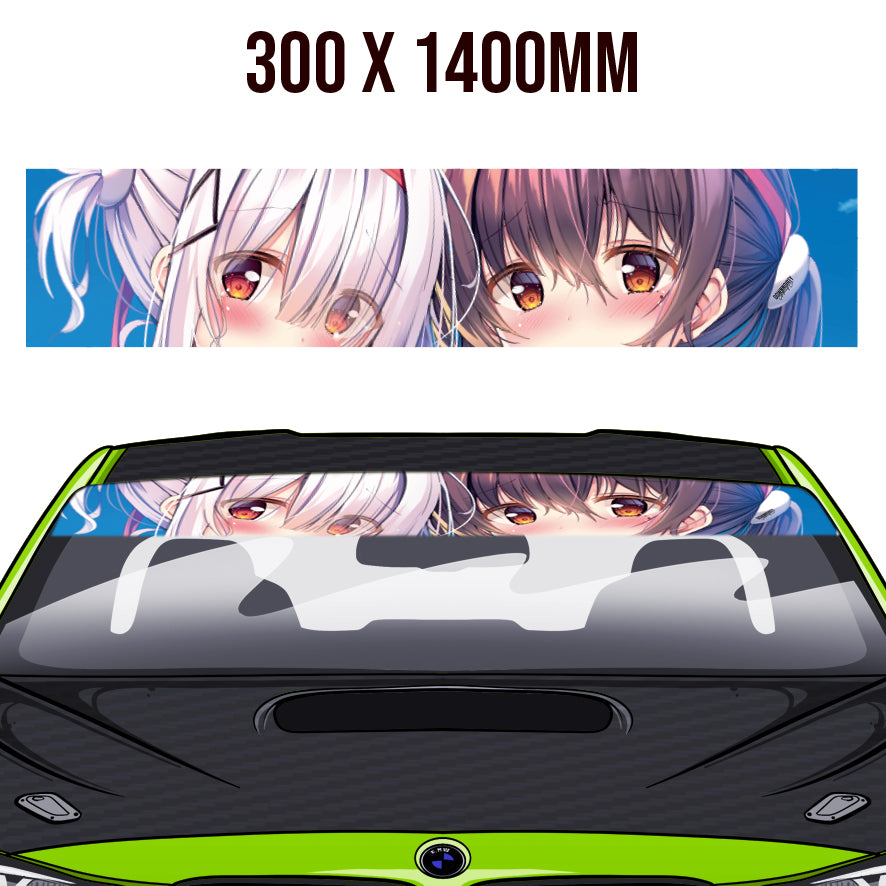 2 Anime Girl Windowband / Sunstrip image 0