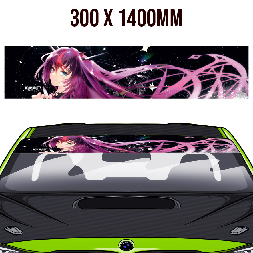 Anime Purple Hair Fantasy Windowband / Sunstrip image 0