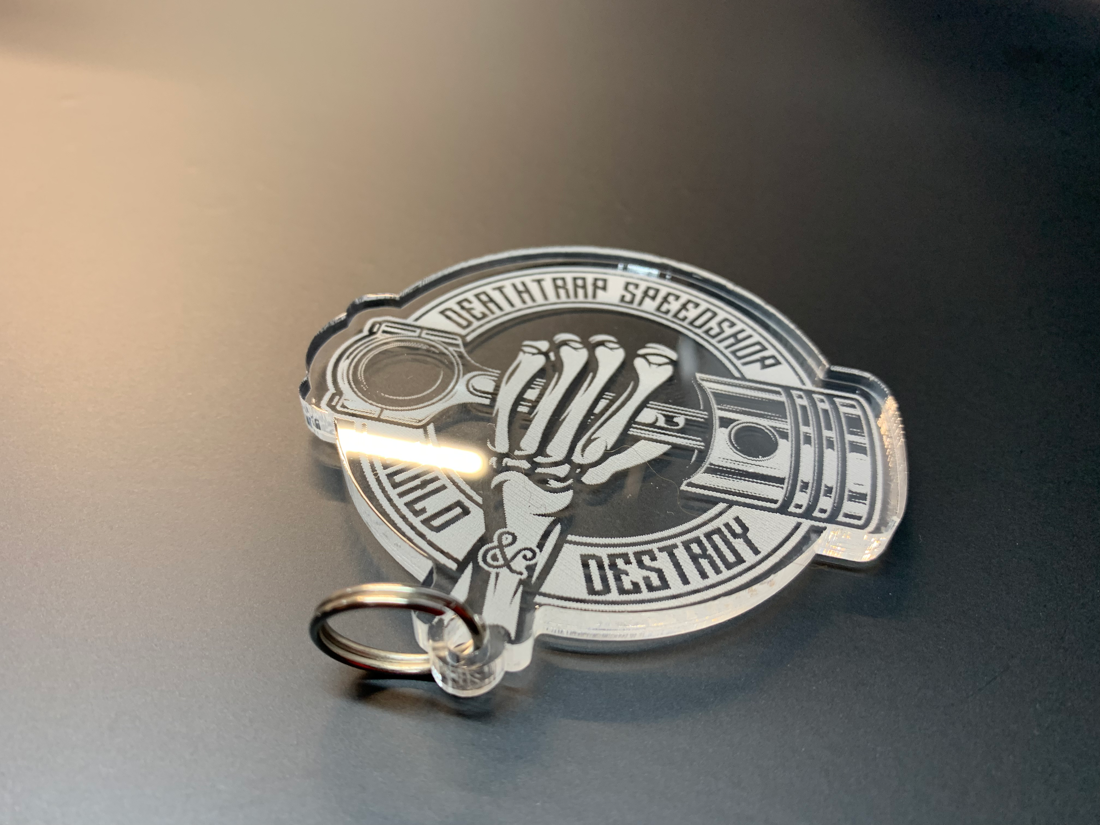 Deathtrap Speedshop Piston Keyring image 0